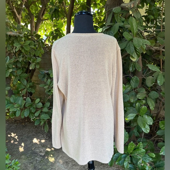J McLaughlin open knit v-neck sweater - size XL - Picture 2 of 4
